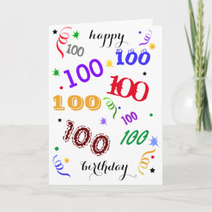 Happy 100th Birthday – Wowza! Folded Greeting Card