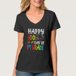 Happy 100th Day Of 1st Grade 100s Day Of School Sm T-Shirt