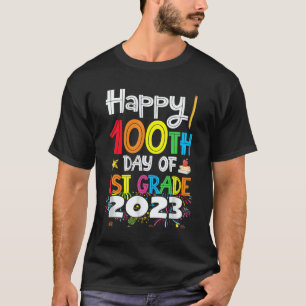 Happy 100th Day Of 1st Grade For Kids Boys Girls S T-Shirt