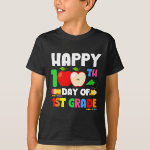 Happy 100th Day Of 1st Grade Teacher Student Penci T-Shirt