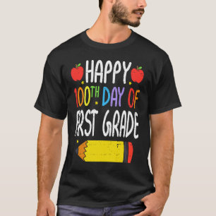 Happy 100th Day Of First grade Teacher Students 10 T-Shirt