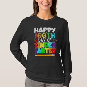 Happy 100th Day Of Kinder Garten Teacher Or Studen T-Shirt
