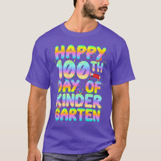 Happy 100th Day Of Kindergarten Happy Back To Scho T-Shirt