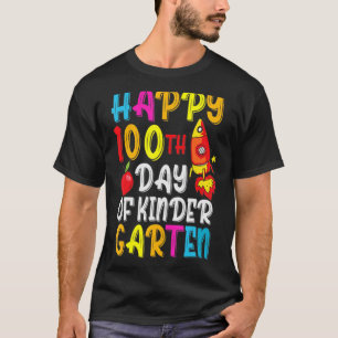 Happy 100th Day Of Kindergarten Teacher Student 5 T-Shirt