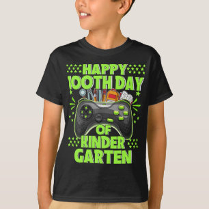 Happy 100th Day of Kindergarten Teacher Student Fo T-Shirt