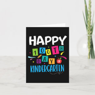Happy 100th Day Of Kindergarten Teacher Students 1 Card
