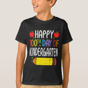 Happy 100th Day Of Kindergarten Teacher Students 1 T-Shirt