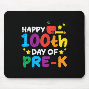 Happy 100th Day Of Pre K Apple 100 Days School Tea Mouse Mat