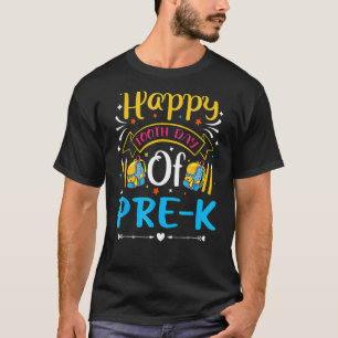 Happy 100th Day Of Pre K Teacher 100 Days School 1 T-Shirt