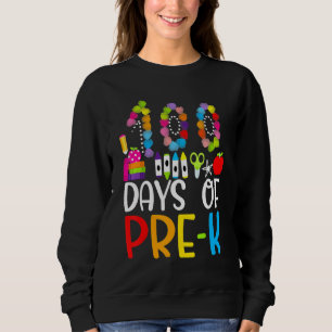 Happy 100th day of School 100 days of Preschool T Sweatshirt