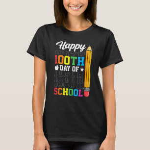 Happy 100th Day of School 100 Days Of School Girl  T-Shirt
