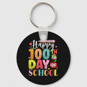 Happy 100th Day of School 100 Days of School teach Key Ring