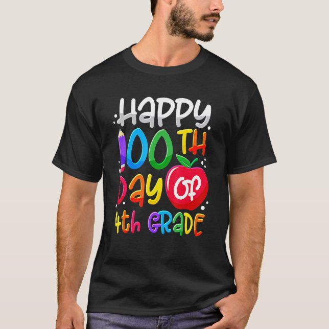Happy 100th Day Of School 100 Days Smarter Cute 4t T-Shirt (Front)