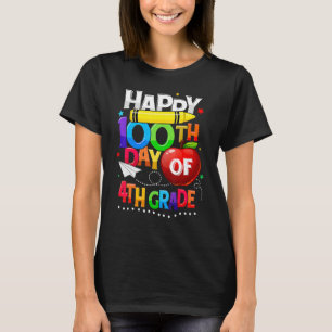 Happy 100th Day Of School 100 Days Smarter Cute 4t T-Shirt