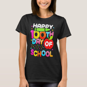 Happy 100th Day Of School 100 Days Smarter Cute Te T-Shirt