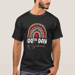 Happy 100th Day Of School 100 Days Smarter Rainbow T-Shirt
