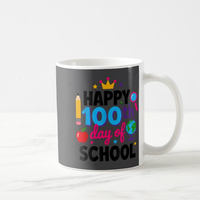 Happy 100th Day Of School 100 Days Smarter Teacher Coffee Mug (Right)