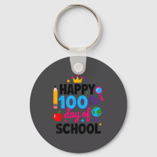 Happy 100th Day Of School 100 Days Smarter Teacher Key Ring
