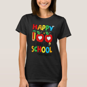 Happy 100th Day Of School Apple Pencil Principal L T-Shirt