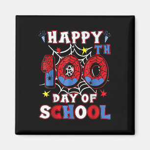 Happy 100th Day Of School Boys Girls Kids Spider 1 Magnet