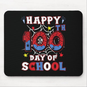 Happy 100th Day Of School Boys Girls Kids Spider 1 Mouse Mat