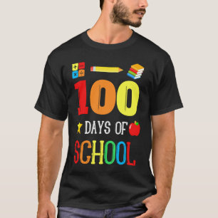 Happy 100th Day Of School Boys Girls Teachers Stud T-Shirt