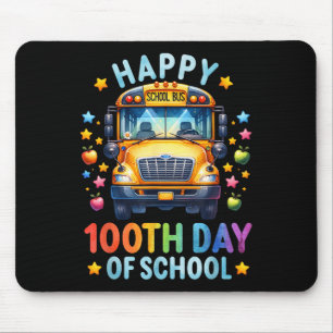 Happy 100th Day Of School Bus Driver 100 Days Of S Mouse Mat