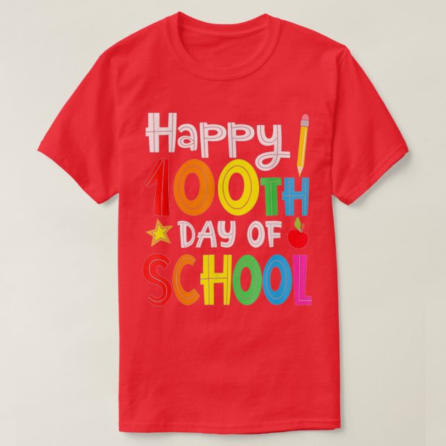 Happy 100th Day Of School Classic TShirt (Design Front)