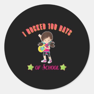 Happy 100th Day of School  Counting 100 Days For G Classic Round Sticker