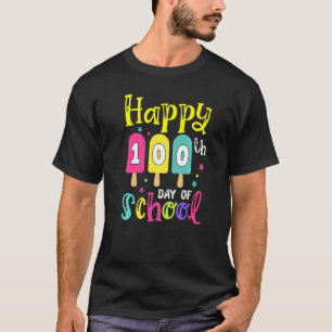 Happy 100th Day of School Cute Ice Cream for Boy T-Shirt