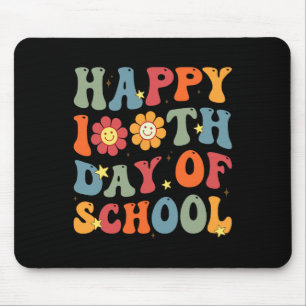 Happy 100th Day Of School Cute Students Kids Teach Mouse Mat