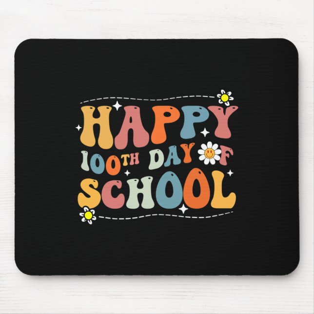 Happy 100th Day Of School Cute Students Teachers 1 Mouse Mat (Front)