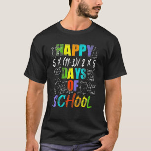Happy 100th Day Of School Equations Math Teacher 1 T-Shirt