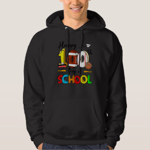 Happy 100th Day Of School Football Baseball 100 D Hoodie