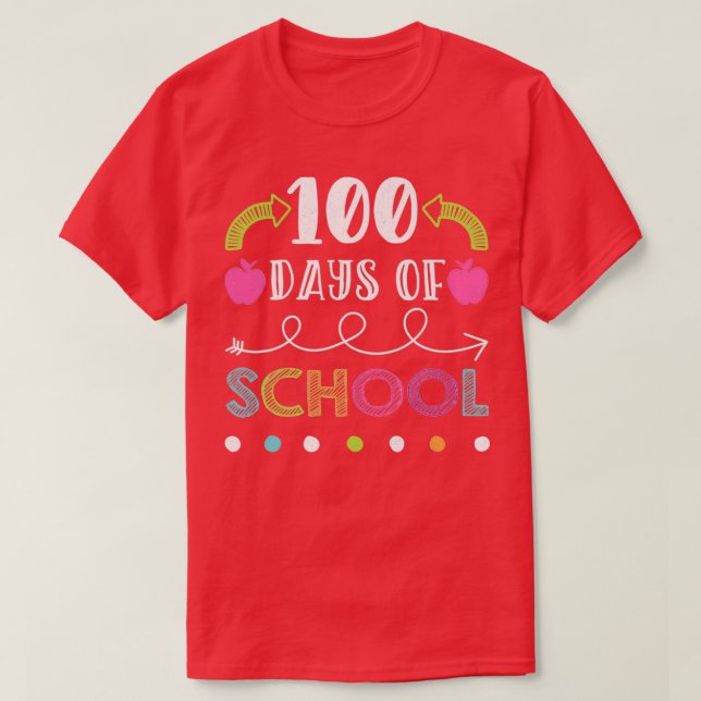 Happy 100th Day of School for Teacher or Child 5 T-Shirt (Design Front)