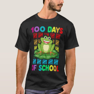 Happy 100th Day Of School Frog Teacher Student Ki T-Shirt