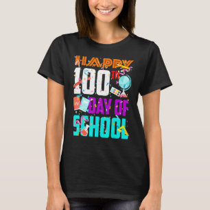 Happy 100th Day Of School Funny Teacher Student Ki T-Shirt