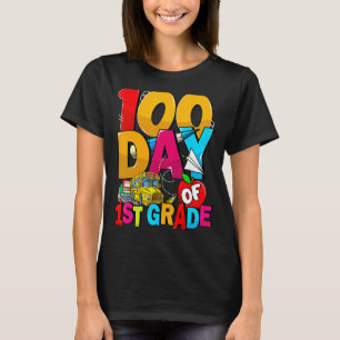 Happy 100th Day Of School Groovy 100 Days Of 1st G T-Shirt