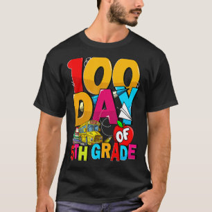 Happy 100th Day Of School Groovy 100 Days Of 5th G T-Shirt
