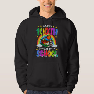 Happy 100th Day Of School Groovy 100 Days Of Schoo Hoodie