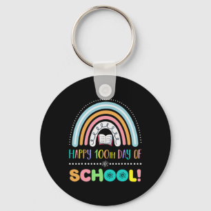 Happy 100th Day Of School Kids Boys Girls Student Key Ring