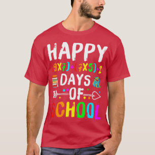 Happy 100th Day Of School Math Formula Teacher Stu T-Shirt