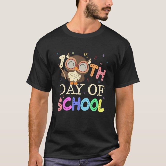 Happy 100Th Day Of School Owl Lovers 100 Days Kids T-Shirt (Front)