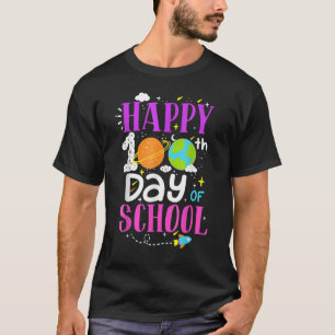 Happy 100th Day Of School Planets Universe Lovers T-Shirt