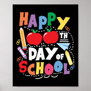 Happy 100th Day Of School Poster