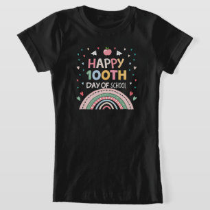 Happy 100th Day of School Rainbow Kids T-Shirt