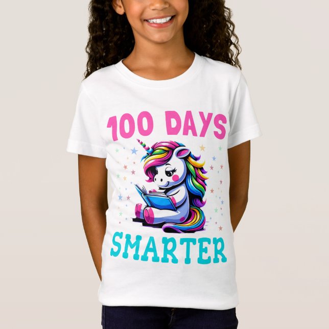 Happy 100th Day of School Rainbow Tee for Smarter  (Front)