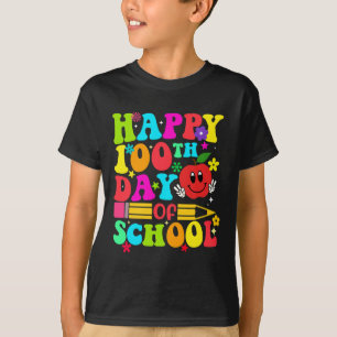 Happy 100th Day Of School Retro 100 Days Teacher S T-Shirt