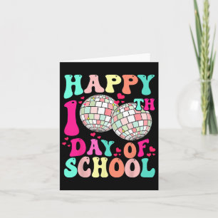 Happy 100th Day Of School Retro Disco 100 Days Tea Card