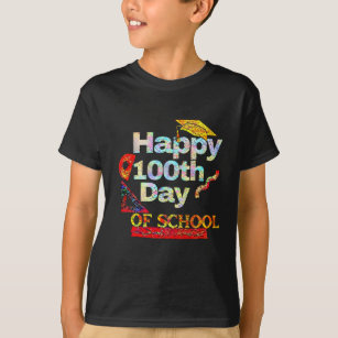 Happy 100th day of school retro style    T-Shirt